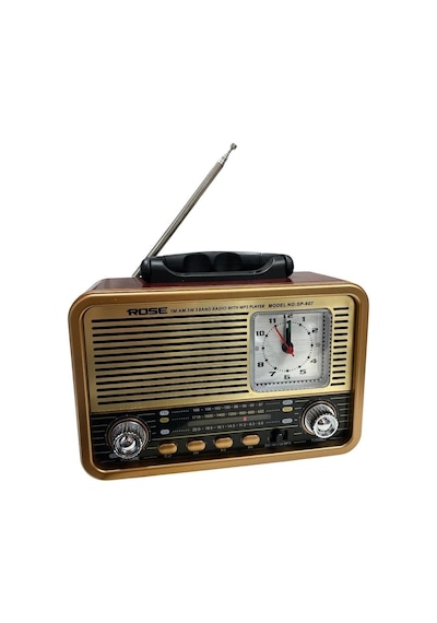 Rose Sp-607 Usb-sd-fm-bluetooth Destekli Şarjlı Nostaljik Retro Radyo
