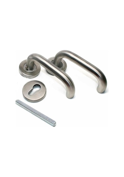 Ayrex Arpat 304 Paslanmaz Çelik Baston Rozetli Kapı Kolu, Inox, Yale Uyumlu Genel