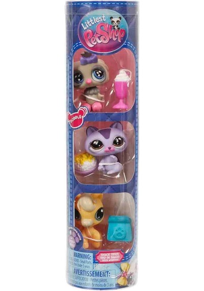 Littlest Pet Shop Minişler 3 Lü Figür Seti S4 Rakun-baykuş-at