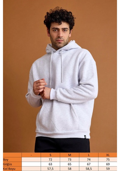 Scorp Origin Erkek Hoodie Sweatshirt Gri Gri