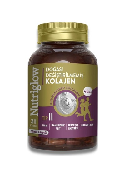 Nutriglow Doğası Değiştirilmemiş Destekleyici Tip Iı Kolajen Takviyesi 30 Kapsül