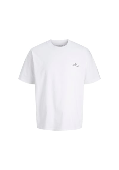 Jack & Jones Dust Script Erkek Beyaz Tişört 12292982-bw Beyaz