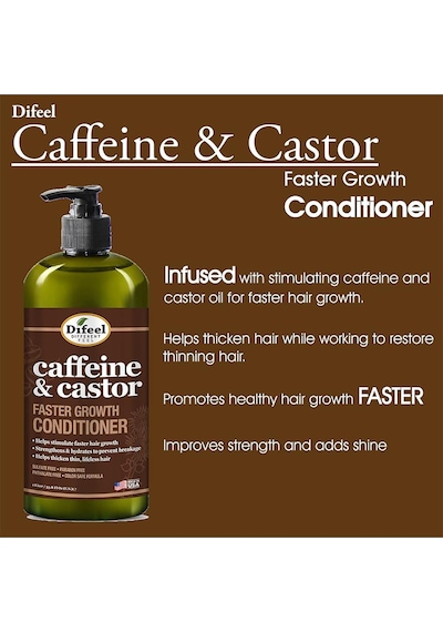 Difeel Caffeine & Castor Saç Uzamasını Destekleyen Saç Kremi 1lt
