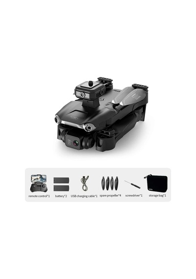 V28 360 Engelden Kaçınma Özellikli Çift Kameralı Drone Hd Hava Çekim - Taşıma Çantalı