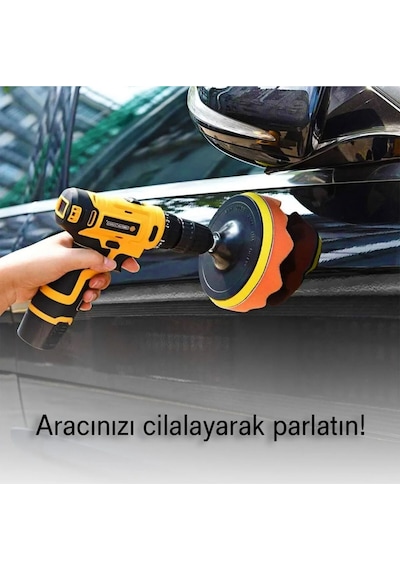 Senbang 11 Parça 100 Mm Pasta Cila Seti Sünger & Keçe Polisaj Pedleri Matkap Ve Polisaj Makinesi Uyumlu