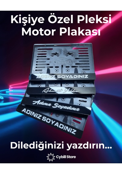 Kişiye Özel Pleksi Motosiklet Plaka Altlığı Şık Ve Dayanıklı Plaka