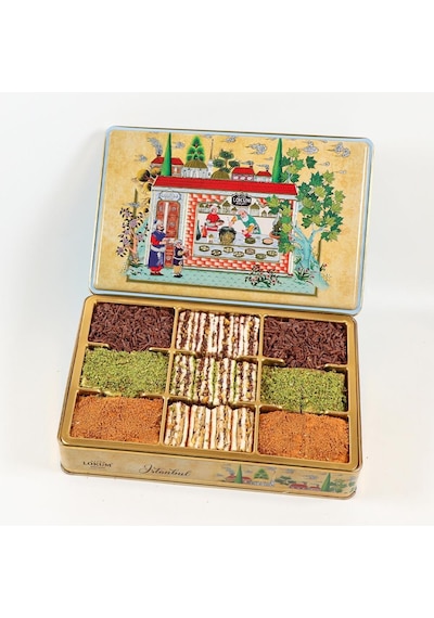 Lokum Atölyesi Sultan Baklava Şekilli Antep Fıstıklı Lotuslu Çikolatalı Lokum 600 G