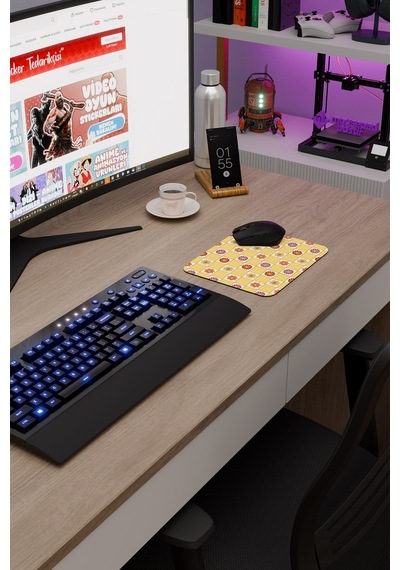 Dama Kaymaz Dikişli Kauçuk Oyuncu Mousepad V3 - 22x18 Gaming Mouse Pad Fare Altlığı