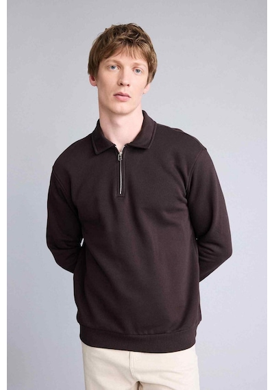 Defacto Kalın Kumaş Sweatshirt H1833ax26spbn337 Kahve-bn337