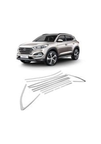 Hyundai Tucson Uyumlu Cam Çerçevesi 2016-2020 Paslanmaz Çelik Parça