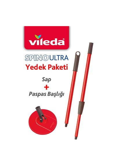 Vileda Spino Ultra Yedek Sap + Başlık Paketi V.vld.043