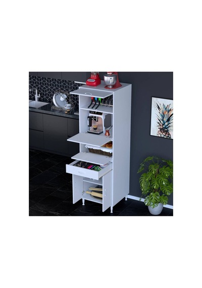 Viya 60x194.6x56 Cm, 1 Çekmece Ve 5 Kapaklı, Mutfağınıza Özel Ekmeklikli Kiler Dolabı. Sabit Seçenek 1 Değeri Viya 60x194.6x56 Cm, 1 Çekmece Ve 5 Kapaklı, Mutfağınıza Özel Ekmeklikli Kiler Dolabı. Sabit Seçenek 1 Değeri