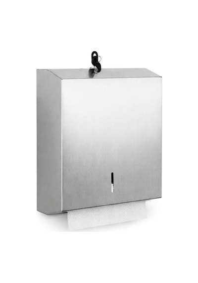 Aqua Bagno Basic Z Katlama Kağıt Verici 400 Lük Paslanmaz Çelik Mat Krom Dispanser