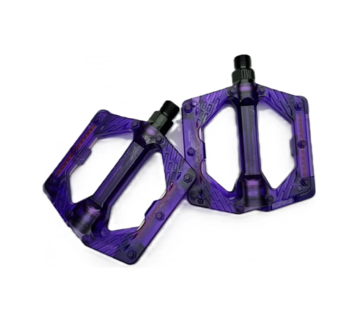 Bisiklet Platform Pedal Şeffaf Bilyalı Mor