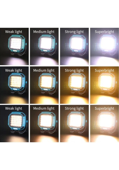 Powermaster Mx-w893 4000k 7000k Kırmızı 30 Cob Ledli Çok Fonksiyonlu Çalışma Lambası