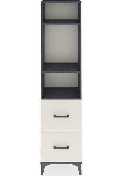 Arges Dolap 3 Raflı 2 Çekmeceli 44x30x182 Antrasit-aytaşı Antrasit
