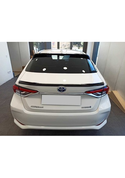 Toyota Corolla Uyumlu 2019+ Cam Üstü Spoiler Piano Black