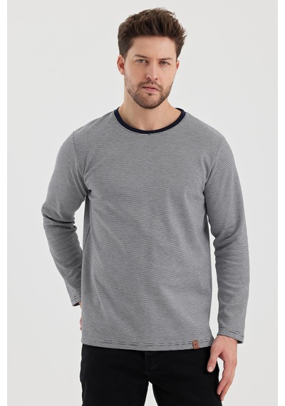 Alexander Gardi Alexandergardı Desenlı Yırtmaçlı Regular Fit Sweatshırt E22-751 00 001