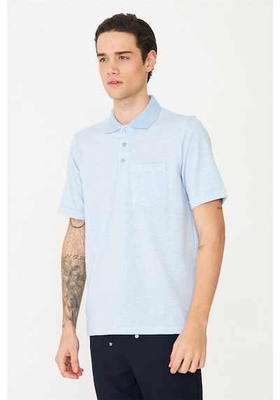 Açık Mavi Polo Yaka T-shirt A.mavi