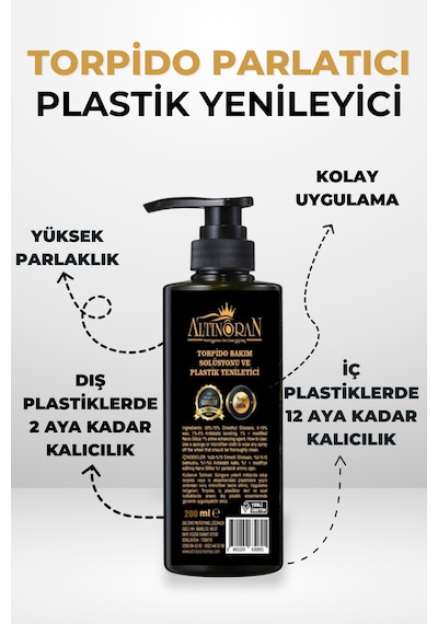 Altınoran Komple Araç Bakım Seti - Titanium Seramik Wax 100gr & Torpido Parlatıcı 220ml