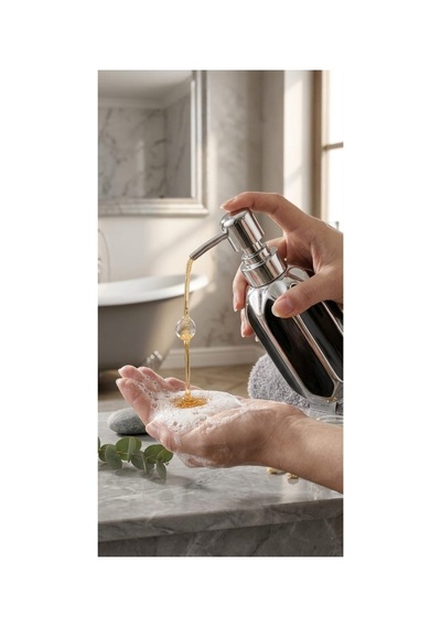 Porselen Sıvı Sabunluk - Lüks Banyo Ve Mutfak Sabunluk - 350 Ml Siyah - 887961818 Siyah