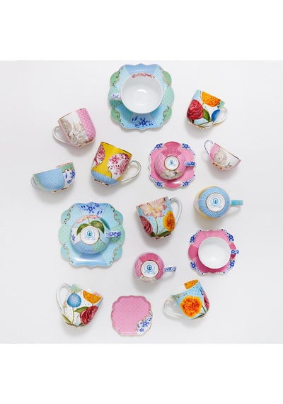 Pembe Porselen Çay Tabağı 10 Cm