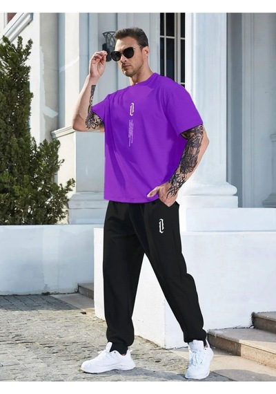 Altamira Erkek Dikey Baskılı Oversize Eşofman Takımı 001