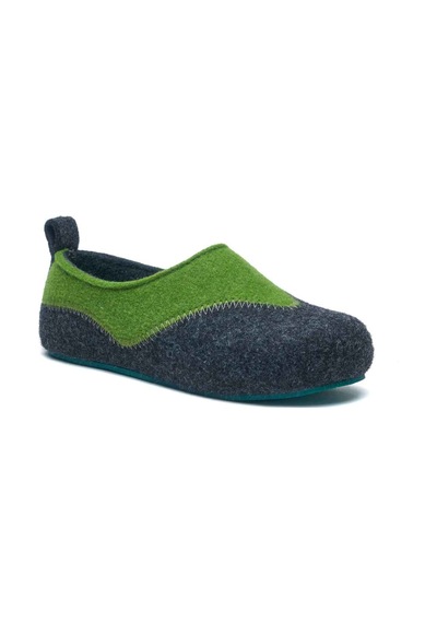 Comfortfusse Yewsh - Kadın Ortopedik Yün Keçe Ev Ayakkabısı Koyu Gri Yün