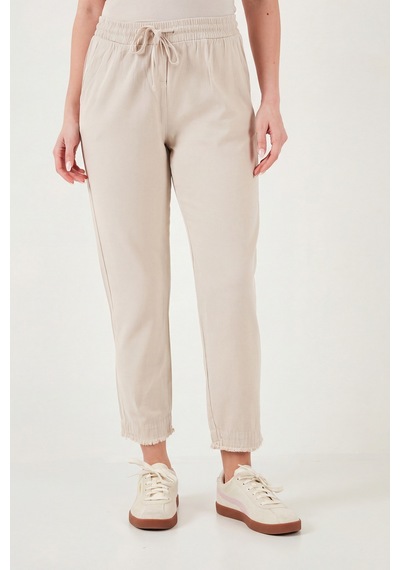 Lela Pamuklu Normal Bel Regular Fit Düz Paça Bayan Pantolon 668Yp42282S4 Koyu Taş