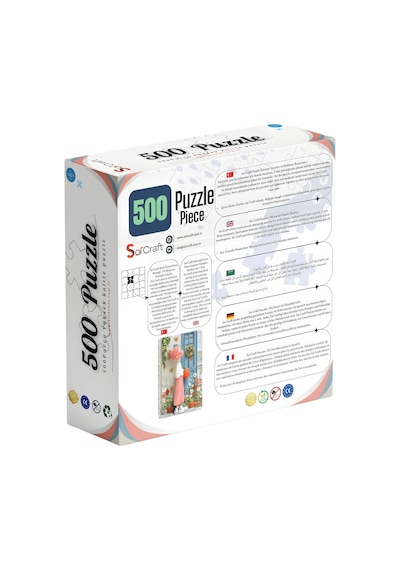 500 Parça Puzzle Pastel Düşler Rengarenk Çiçekler Standart