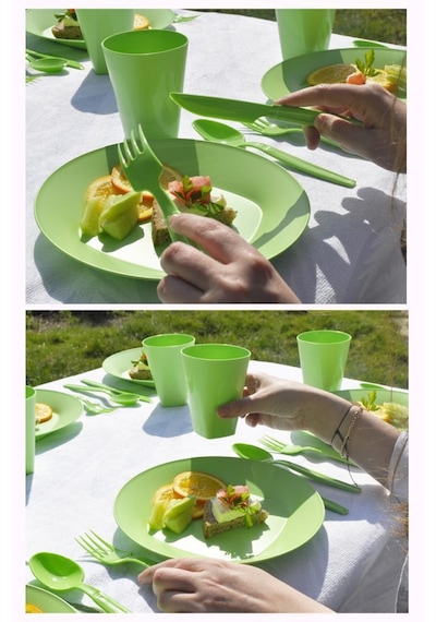 Katlı Piknik Seti Kare Çok Renkli