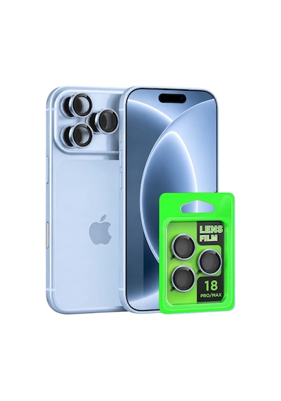 Newface  Apple iPhone Uyumlu 18 Pro Max Raze Metal Kamera Lens - Açık Mavi Çok Renkli