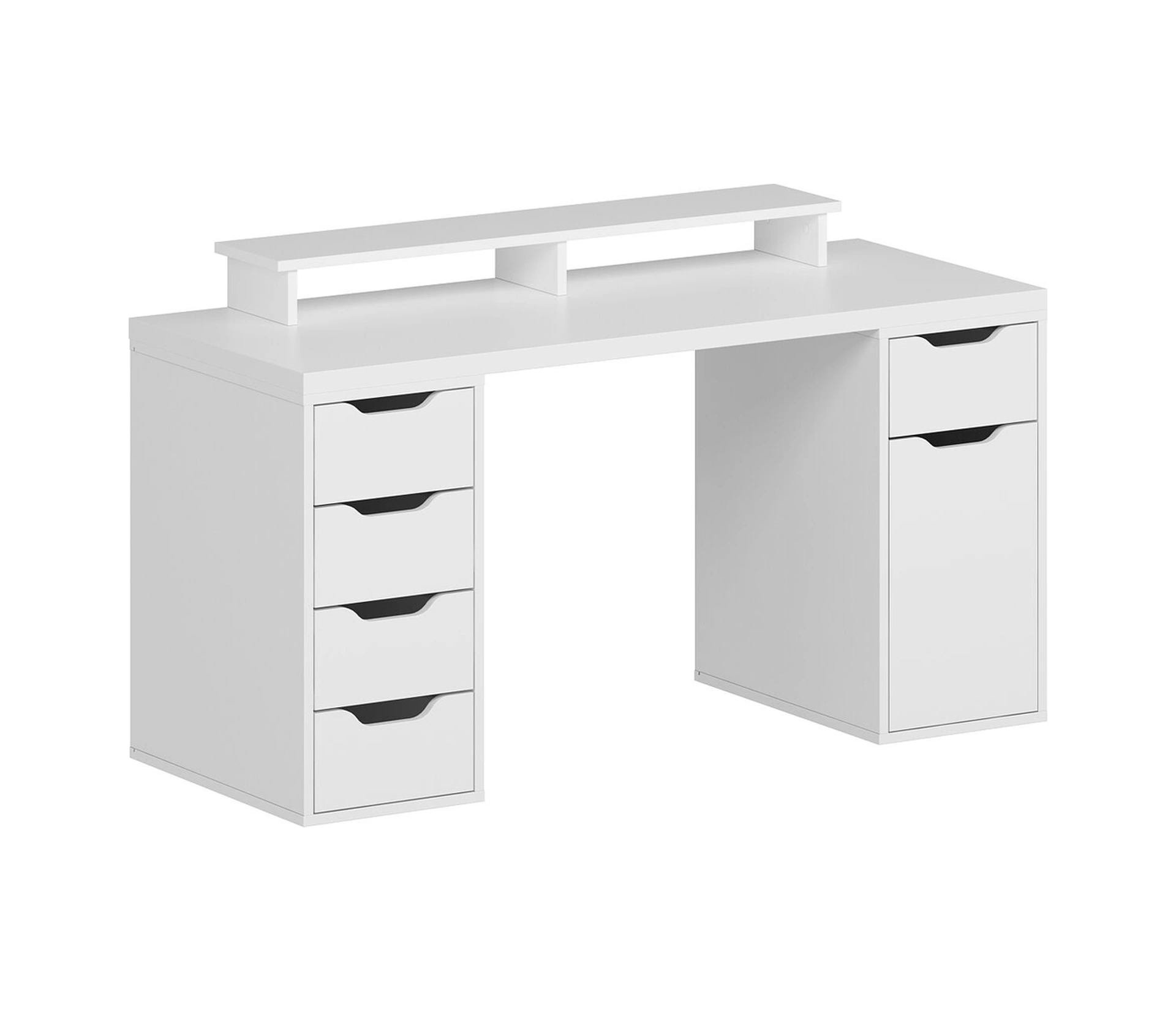 Alen 150 Cm 5 Çekmeceli Dolaplı Çalışma & Oyuncu Masası - Beyaz Beyaz