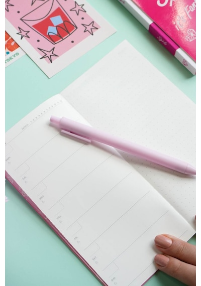 Sgirls- Sert Kapak Planlayıcı Defter 8,5x18,5 Cm , 100 Gr. 80 Yaprak Ivory. Siyah