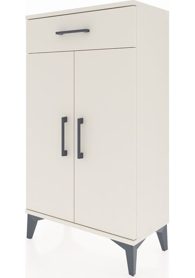 Arges Komodin 2 Raflı Tek Çekmeceli 2 Kapaklı 60x30x106 Aytaş... Aytaşı
