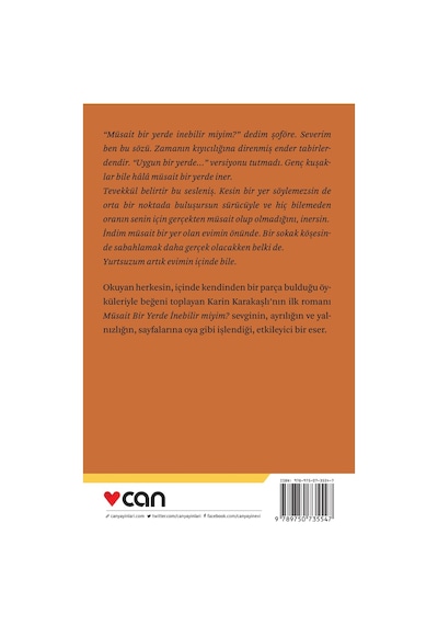 Müsait Bir Yerde İnebilir Miyim? - Karin Karakaşlı - Can Yayınları
