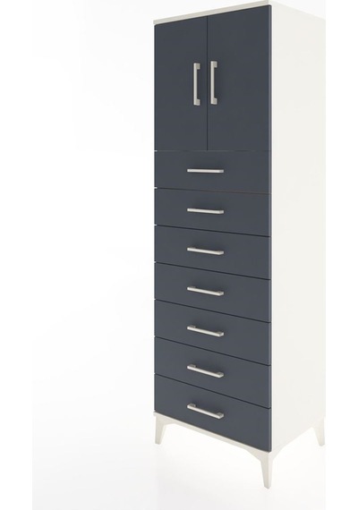Hyperion Dolap Tek Raflı 7 Çekmeceli 2 Kapaklı 60x44x182 Ayta... Aytaşı