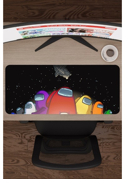 Among Us Kaymaz Dikişli Kauçuk Oyuncu Mousepad V4 - 70x30 Xl Gaming Mouse Pad Fare Altlığı