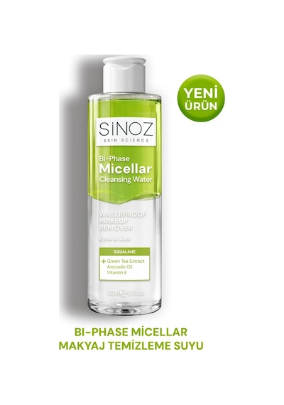 Sinoz Çift Fazlı Micellar Makyaj Temizleme Suyu 200 ML