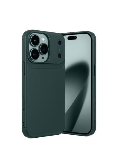 Apple iPhone Uyumlu,  17 Pro Auto Focus Karbon Kapak - Koyu Yeşil