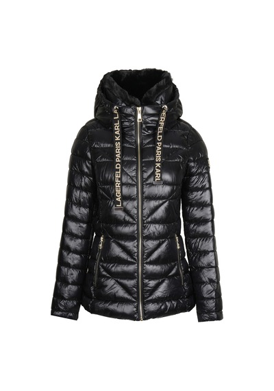 Karl Lagerfeld Kadın Mont Lwqmp810-blk Siyah