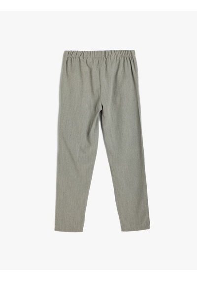 Koton Chino Okul Pantolonu Cep Detaylı Dar Kesim Gri 5wkb40018tw Gri