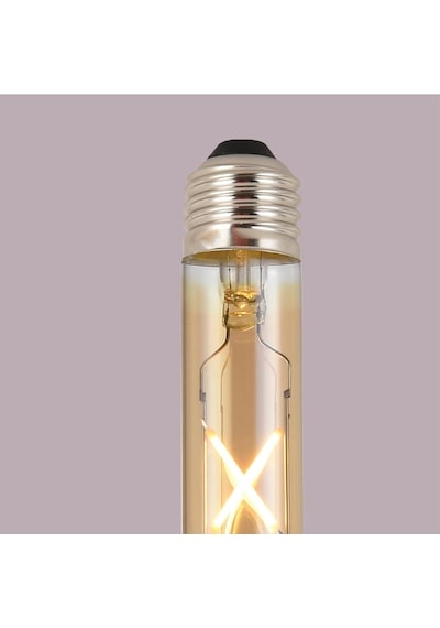 Ayrex Vintage Led Ampul, E27, 4w, 2500k Sıcak Sarı Işık, Amber Cam, 18,5 Cm, Rustik Ampul Amber Renk Çubuk Cam Retr