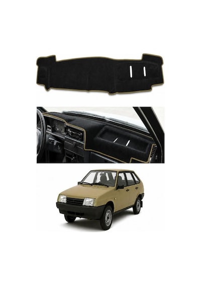 Lada - Samara Enjeksiyonlu 1995-2004 Uyumlu Torpido Koruma Kılıfı - Taba Şeritli