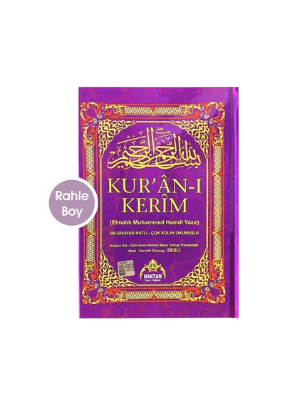 Haktan Mealli Kuran Rahle Boy 5 Özellikli - Pembe