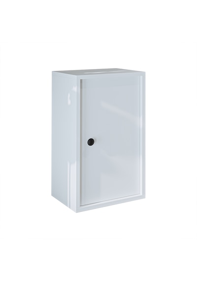 Banyo Dolabı Mat Mdf 60 X 35 Cm Banyo Boy Dolabı Beyaz Mat Beyaz