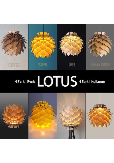 Design Otto Lotus Dekoratif Lambader Şapkası Başlığı Avize Abajur(457973396)