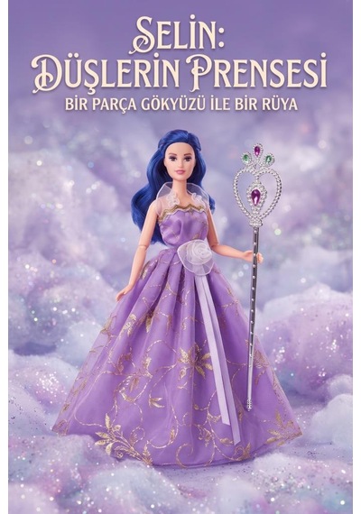 Selin Düşlerin Prensesi 30 Cm Detaylı Haraketli Eklemli Mücevherli Asalı Parıltılı Oyuncak Bebek