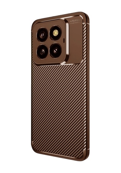 Xiaomi Mi 14t Pro Kılıf Auto Focus Karbon Kapak - Kahverengi 0.2M-Çok Renkli