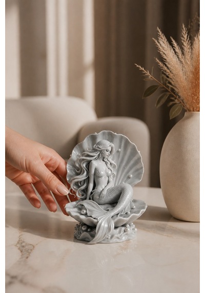 Kabuklu Deniz Kızı Figürlü Dekoratif Biblo 04120466